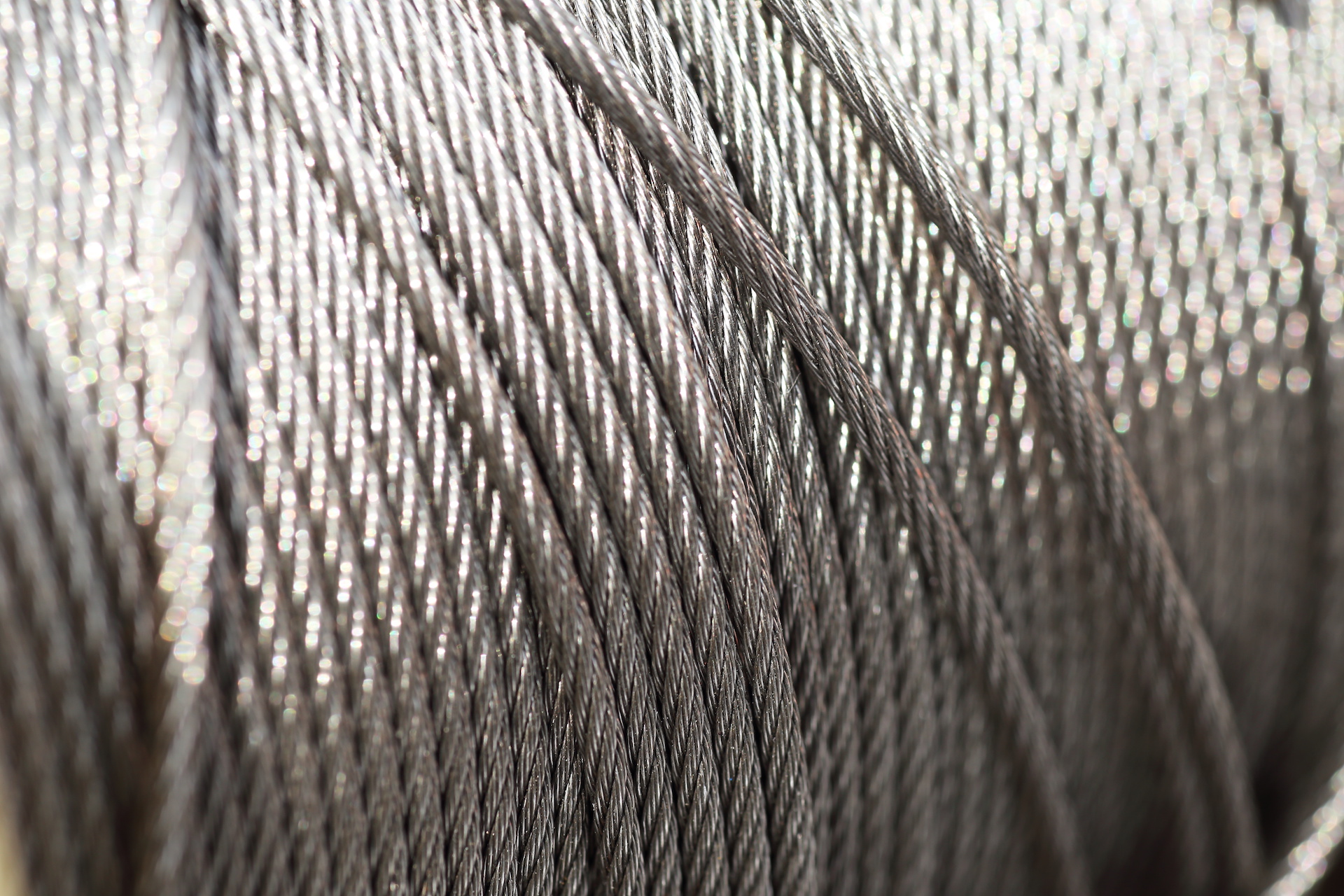 clean new steel cable steel wire or steel rope